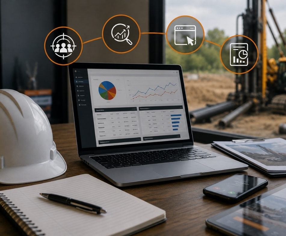 Google Ads performance dashboard for a trenchless contractor managed by Trenchless Marketing Agency.