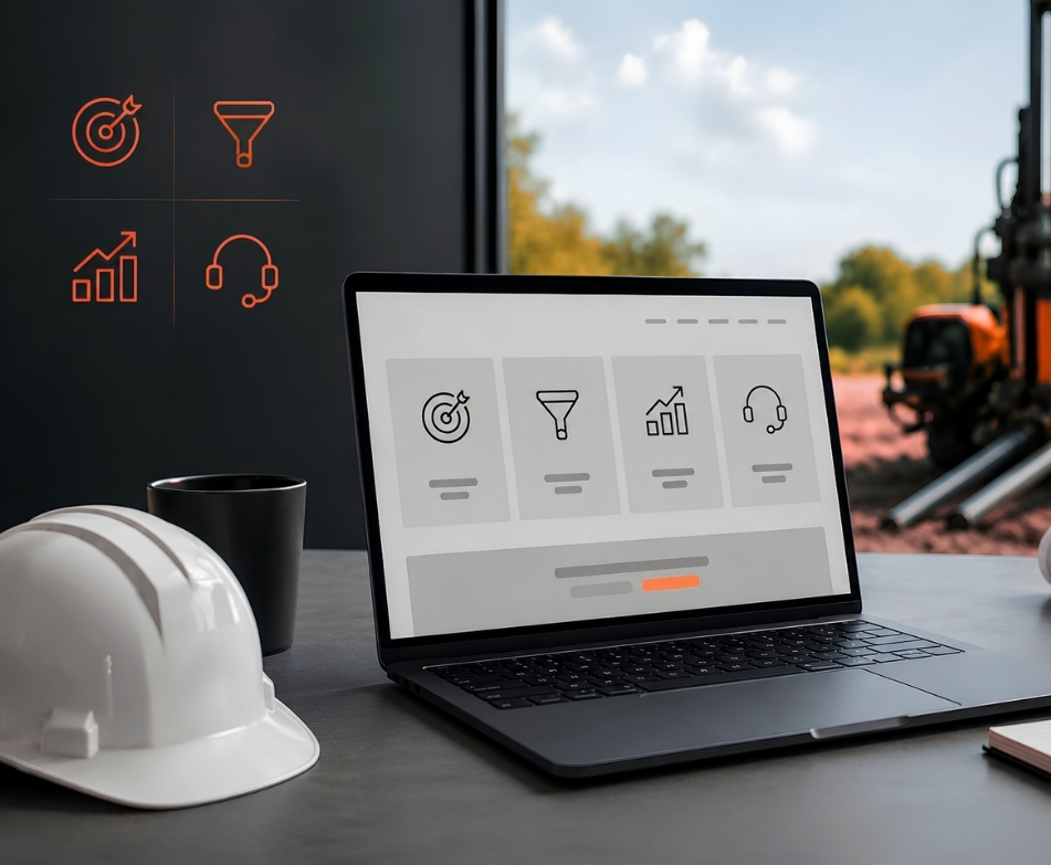 Trenchless contractor website designed by Trenchless Marketing Agency shown on desktop and mobile.